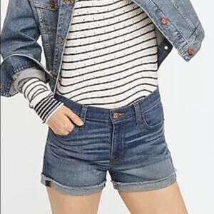 J. Crew cuffed denim shorts Jean blue 24
